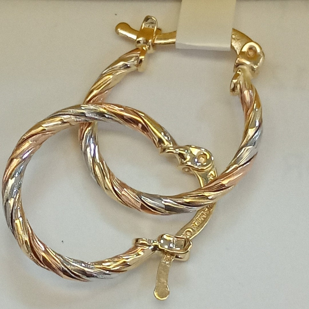 ARETES ARRACADAS COMBINADAS 14K 2.1 GR (NUEVO)