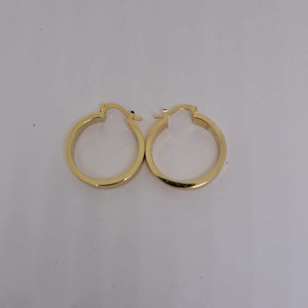 ARETES TEJIDO ARRACADAS FACETADAS 14K 2.9 GR (NUEVO)