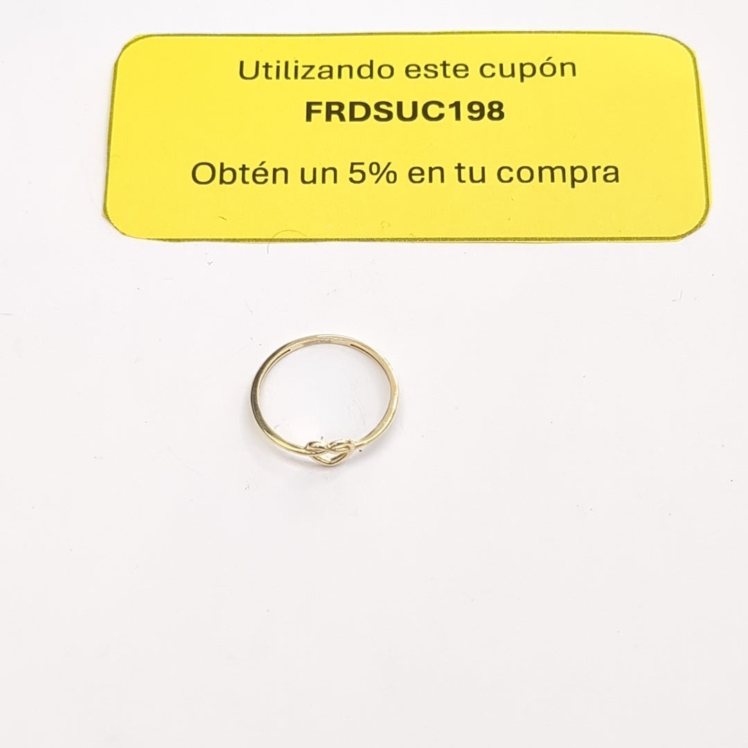 ANILLOS ANILLITO FIG CORAZON 10K TALLA 8 0.8 GR (NUEVO)