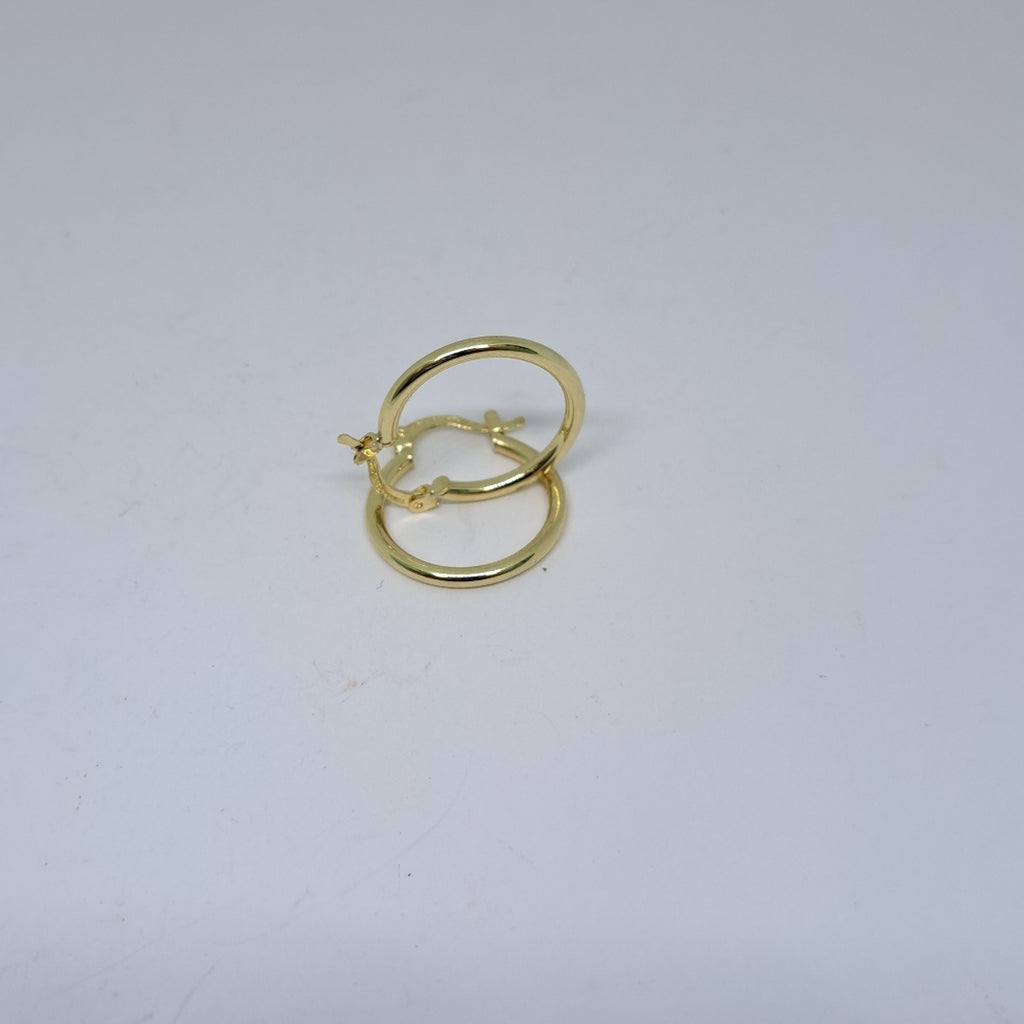 ARETES TEJIDO ARRACADAS LISAS 14K 1.2 GR (NUEVO)