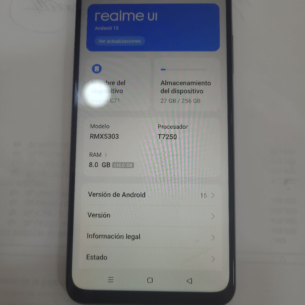 CELULAR REALME C71 RMX5303 (2025) 256 GB 8 GB RAM (SEMINUEVO)