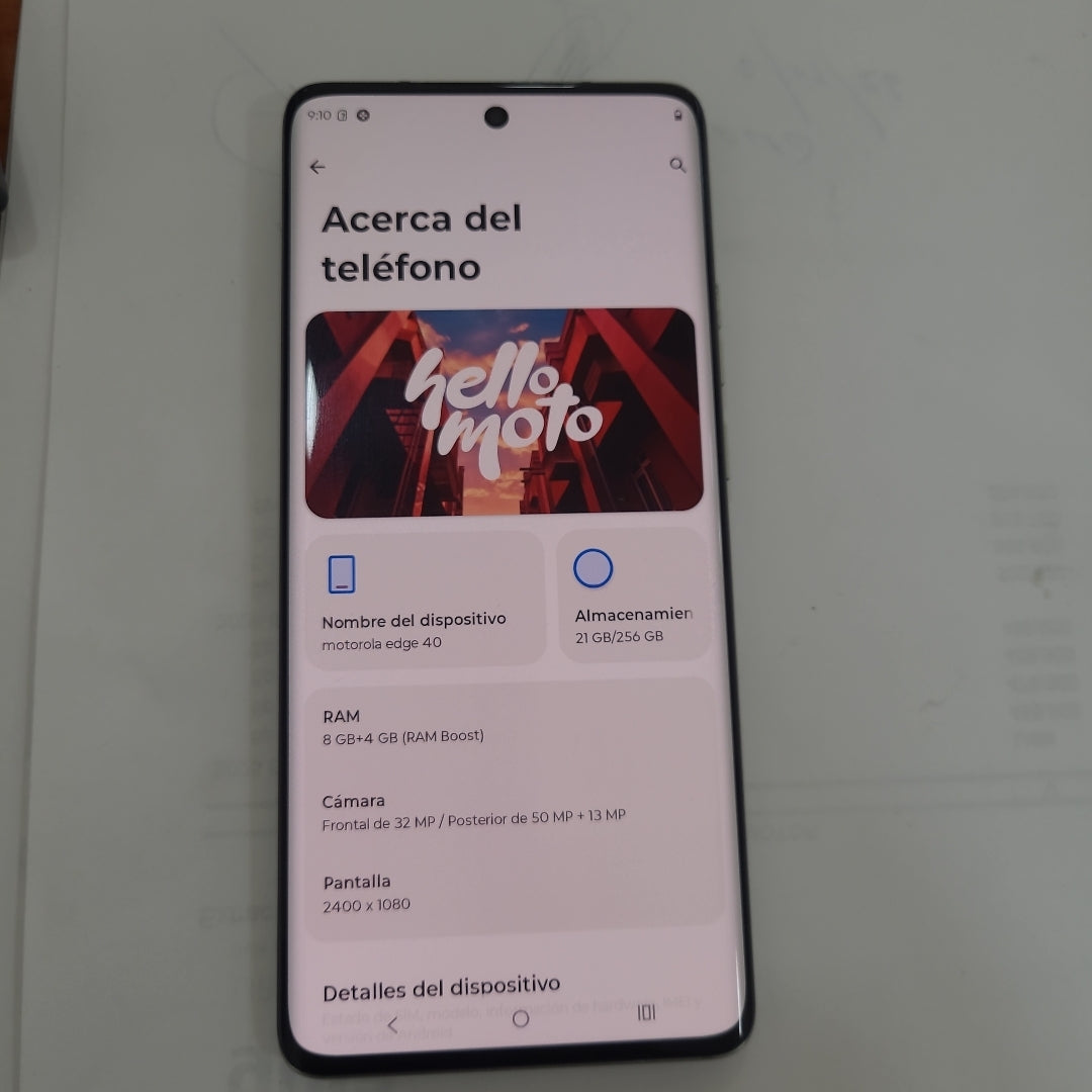 CELULAR MOTOROLA EDGE 40 XT2303-2 (2023) 256 GB 8 GB RAM (SEMINUEVO)