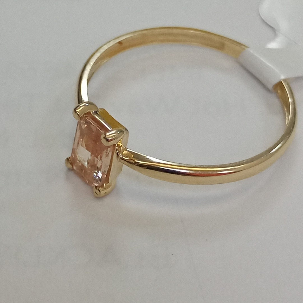 ANILLOS TEJIDO ANILLITO C PIEDRA DE COLOR 14K 8 1.2 GR (NUEVO)