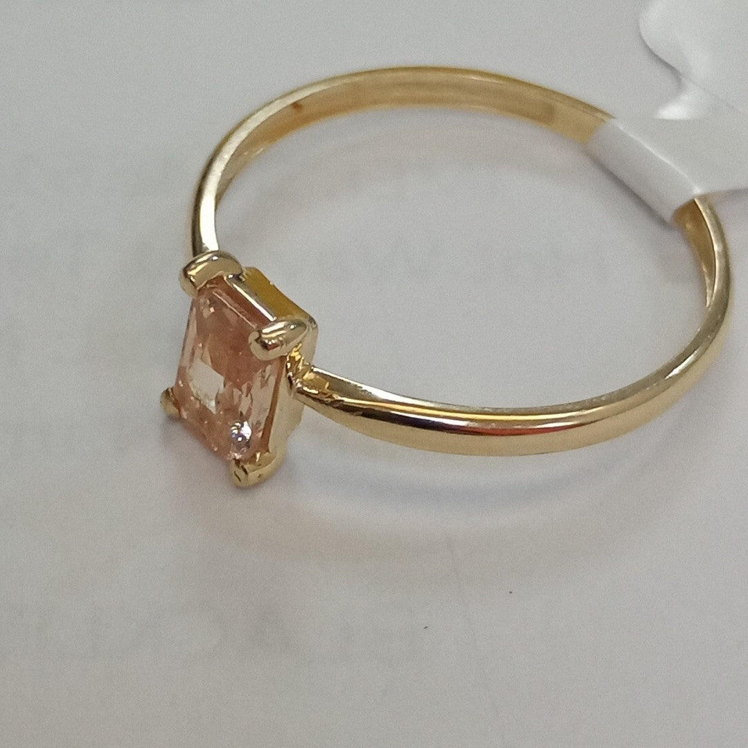 ANILLOS TEJIDO ANILLITO C PIEDRA DE COLOR 14K 8 1.2 GR (NUEVO)