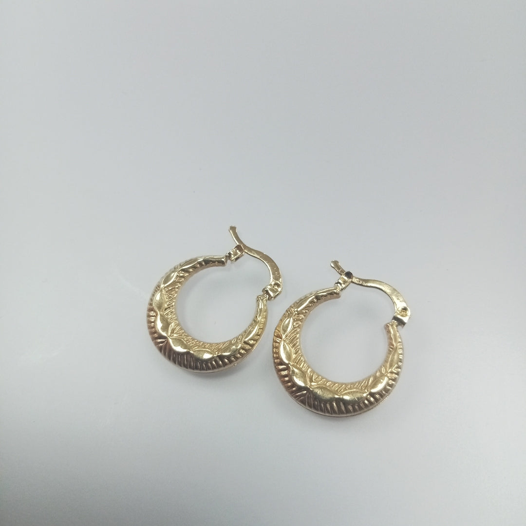 ARETES ARRACADAS HUECAS 14K 1.8 GR (NUEVO)