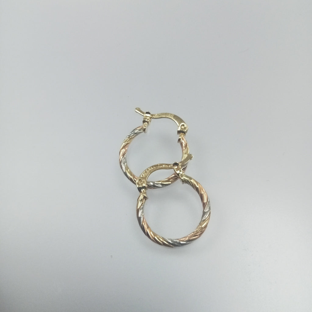 ARETES ARRACADAS COMBINADAS 14K 2 GR (NUEVO)