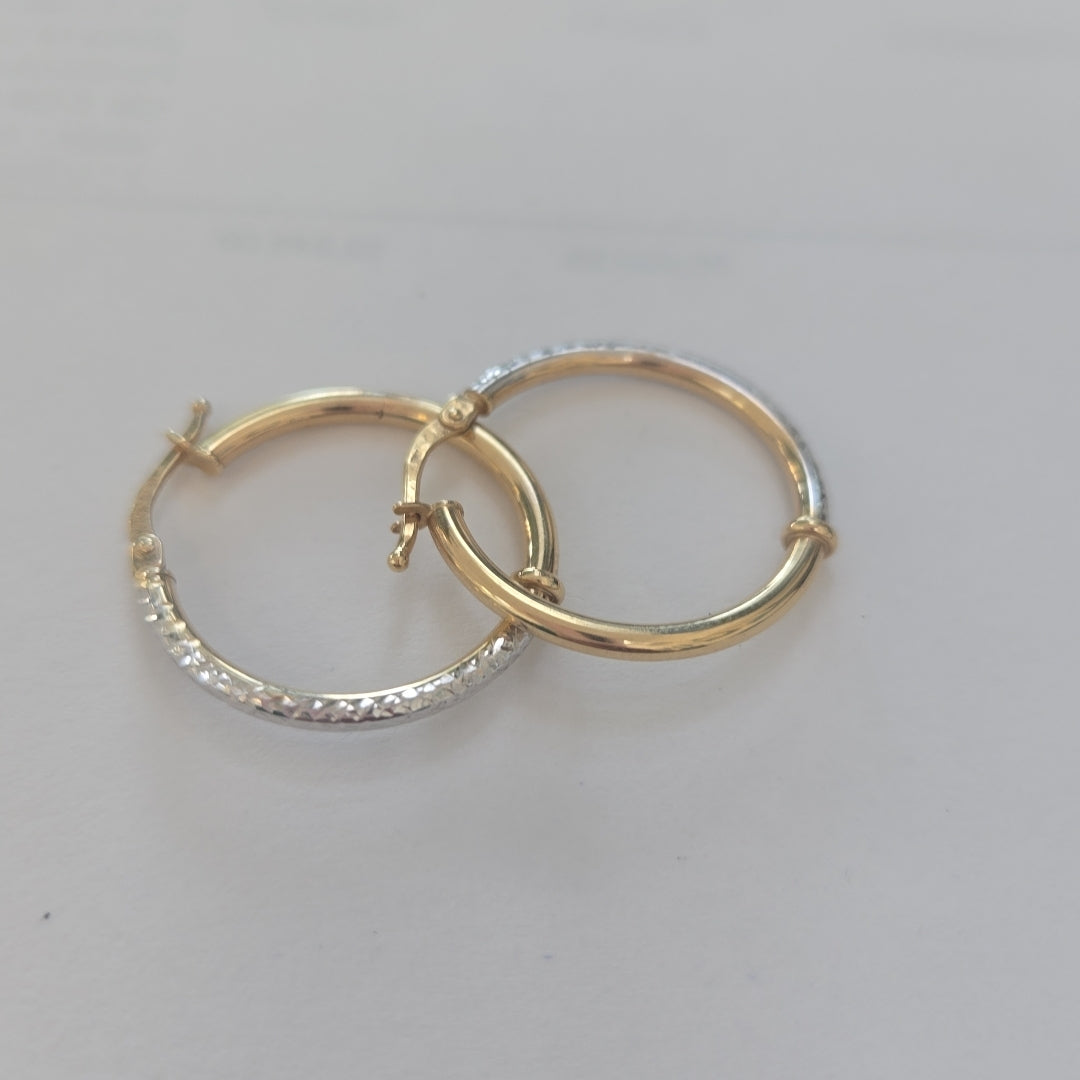 ARRACADAS PAR ORO COMBINADO 10 K 1,10 GRMS (SEMINUEVO)