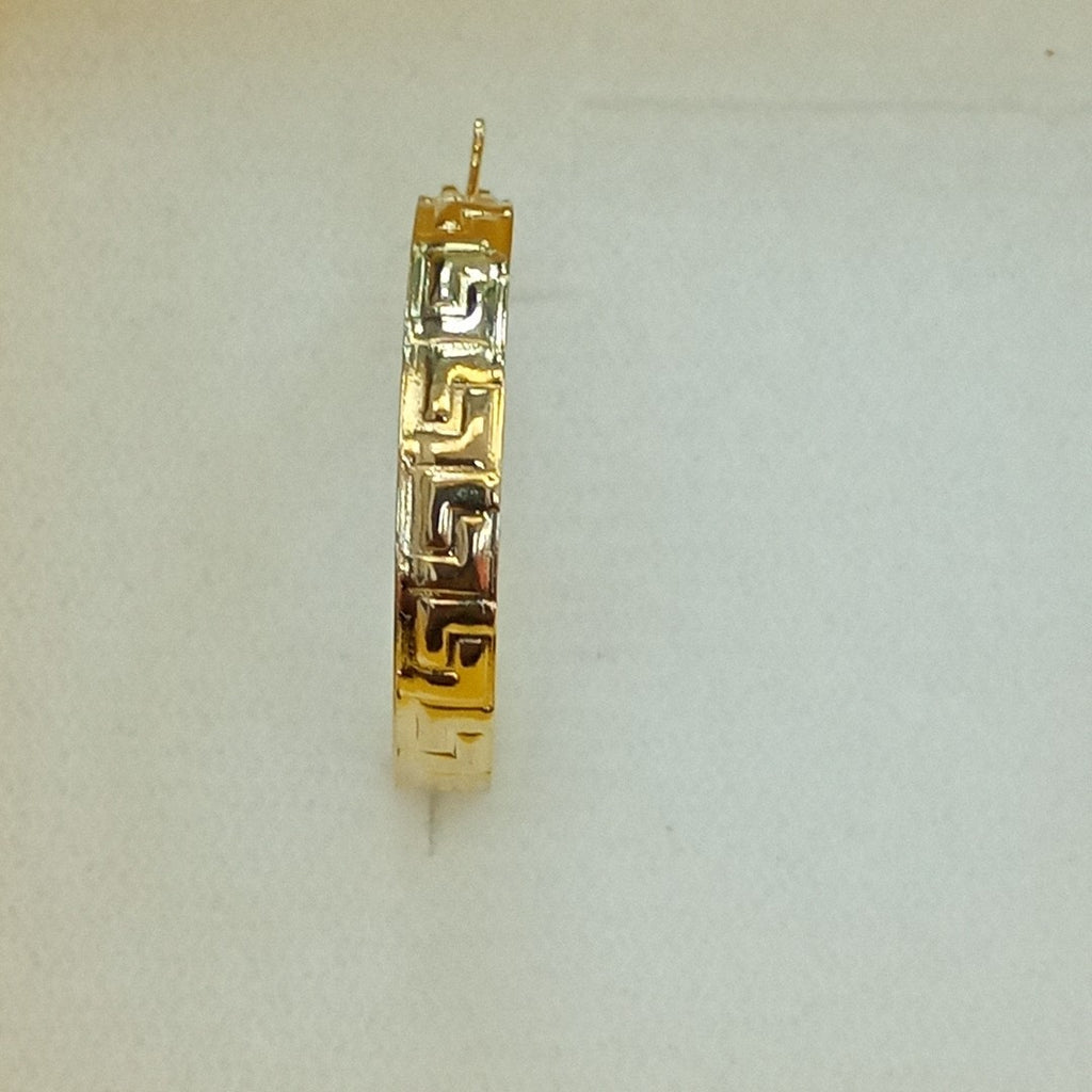 ARETES ARRACADA CON GRECAS 14K 2 GR (NUEVO)