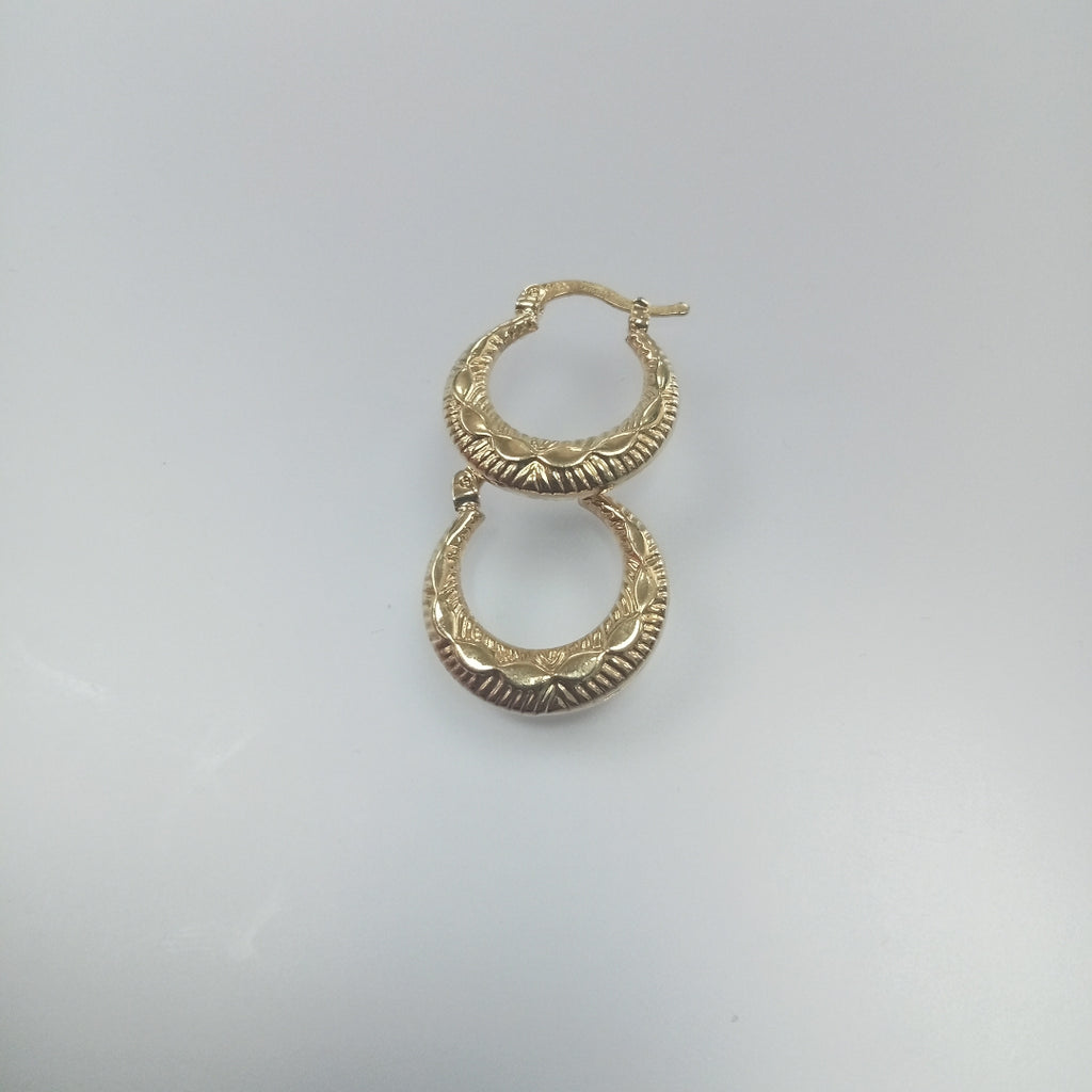 ARETES ARRACADAS HUECAS 14K 1.9 GR (NUEVO)