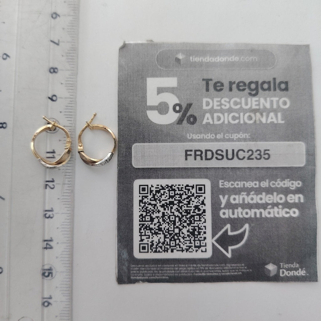 ARRACADAS PAR ORO 14 K 1.2 GRMS (SEMINUEVO)