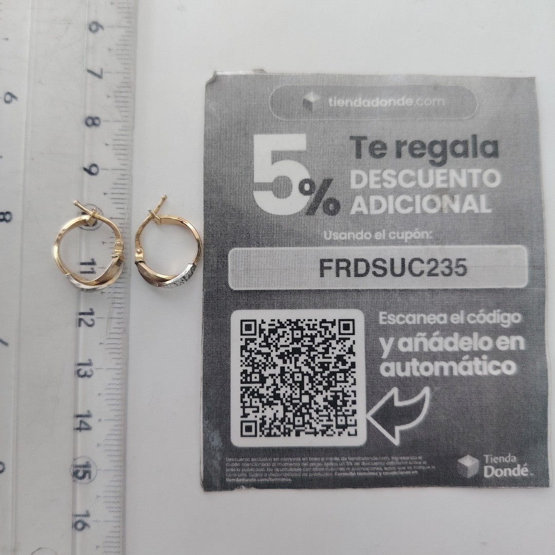 ARRACADAS PAR ORO 14 K 1.2 GRMS (SEMINUEVO)