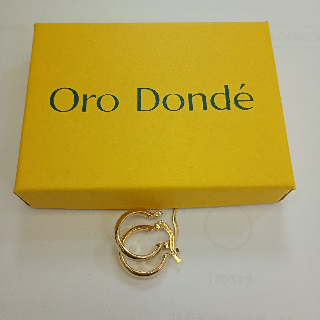 ARETES ARRACADA LISA 14K 1.7 GR (NUEVO)