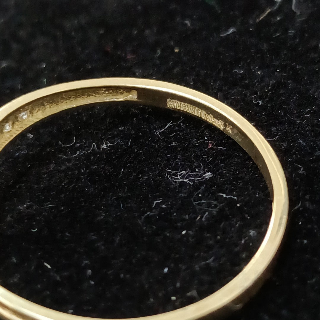 ANILLOS C CIRCONIAS 14K TALLA 8 1.1 GR (NUEVO)