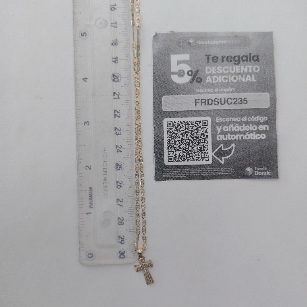CADENA, CRUZ ORO 10 K 2.9 GRMS (SEMINUEVO)