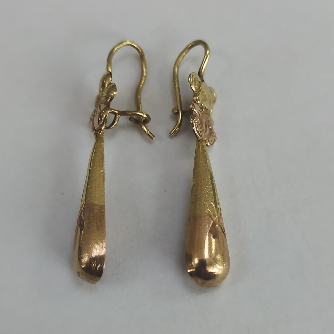 ARETES PAR ORO 14 K 2.1 GRMS (SEMINUEVO)