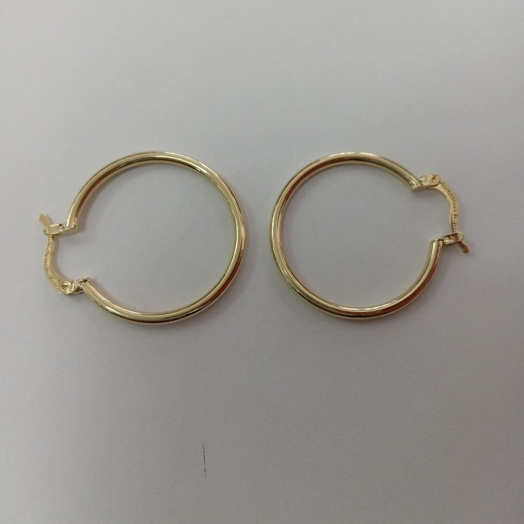 ARETES TEJIDO ARRACADAS LISAS 14K 1.5 GR (NUEVO)
