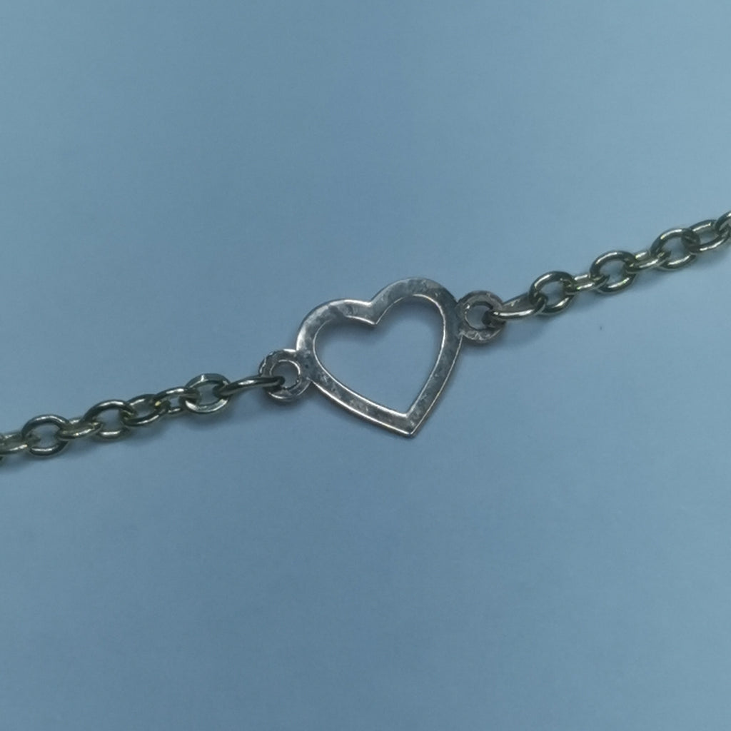 PULSERA ESPECIAL CON CORAZONES 14K 18 CM 1.2 GR (NUEVO)