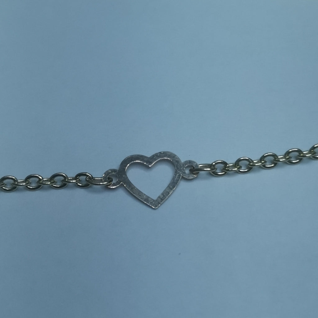 PULSERA ESPECIAL CON CORAZONES 14K 18 CM 1.3 GR (NUEVO)