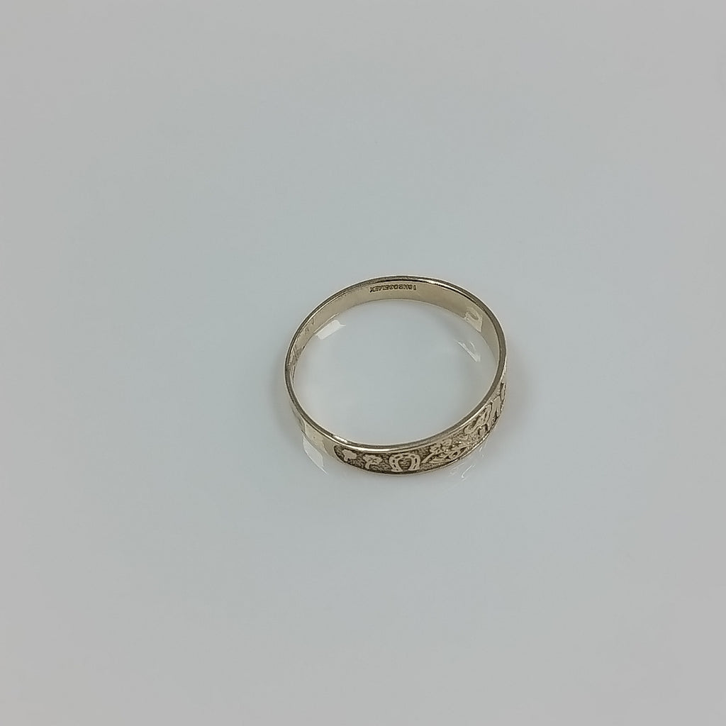 ANILLOS ARGOLLA DE LA SUERTE 10K TALLA 7 1.1 GR (NUEVO)