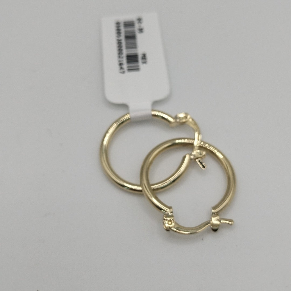ARETES TEJIDO ARRACADAS LISAS 14K 1.1 GR (NUEVO)
