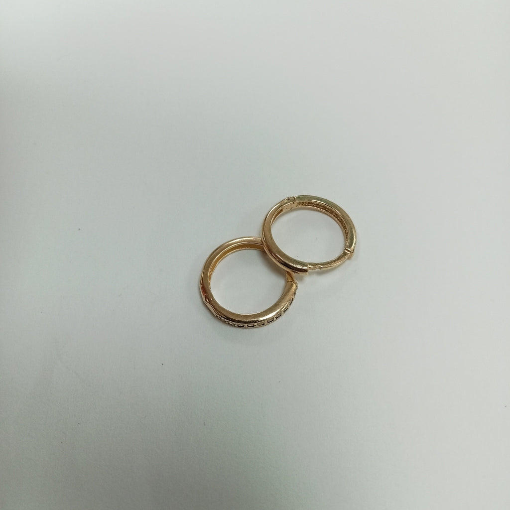 ARETES ARRACADA C CIRCONIAS 14K 1.6 GR (NUEVO)