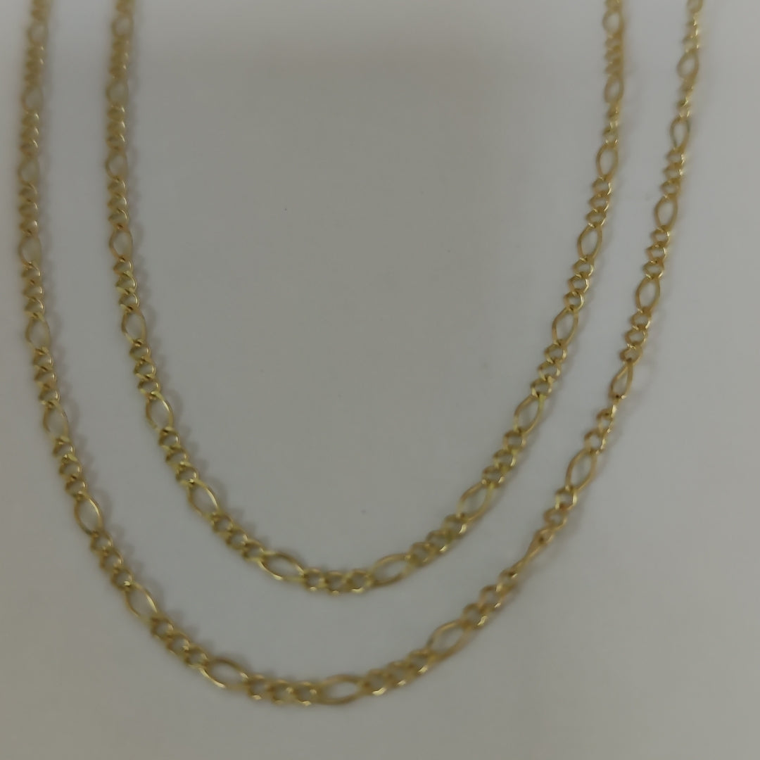 CADENA TEJIDO 3X1 14K 55 CM 2.3 GR (NUEVO)