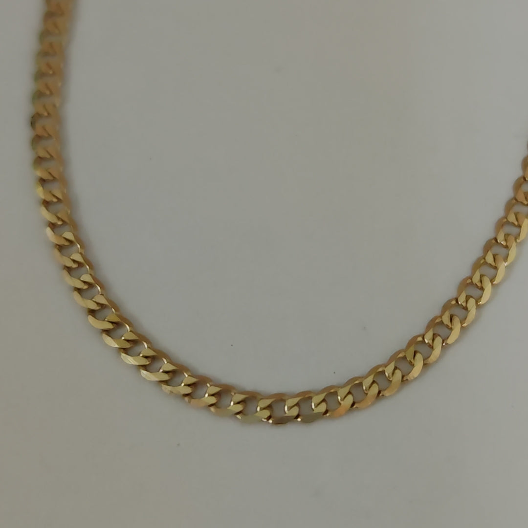 PULSERA TEJIDO BARBADA 14K 18 CM 2.1 GR (NUEVO)