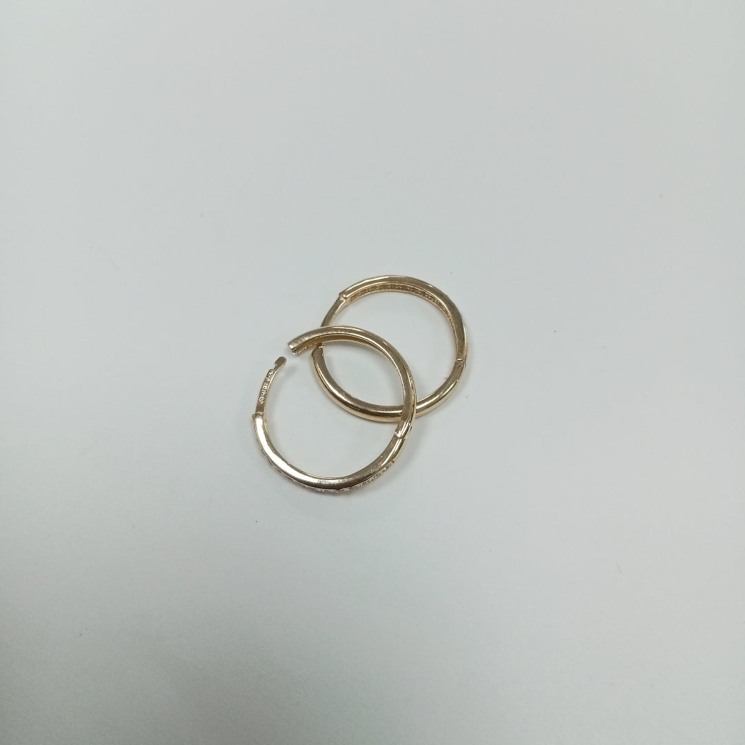 ARETES ARRACADAS C CIRCONIAS 14K 1.8 GR (NUEVO)