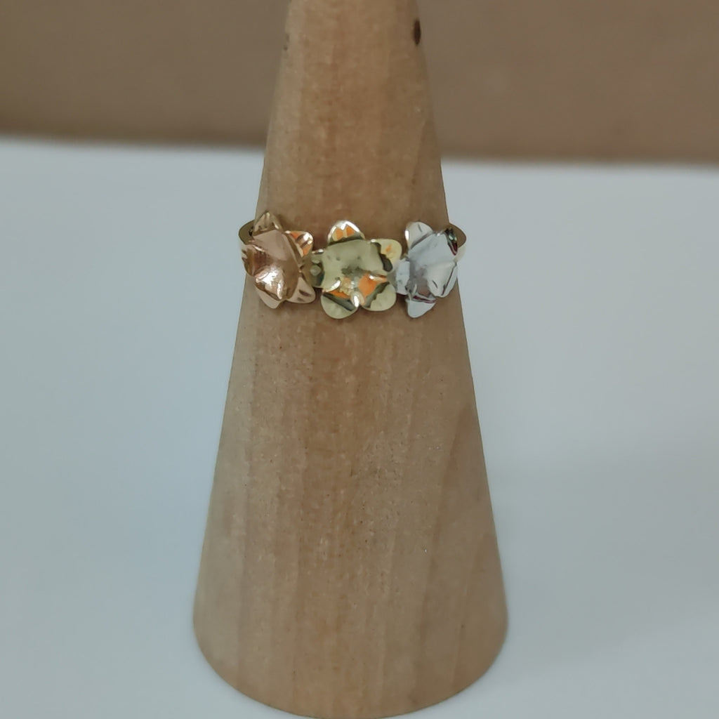ANILLOS ANILLITO FIG FLORES 10K TALLA 7 1.3 GR (NUEVO)