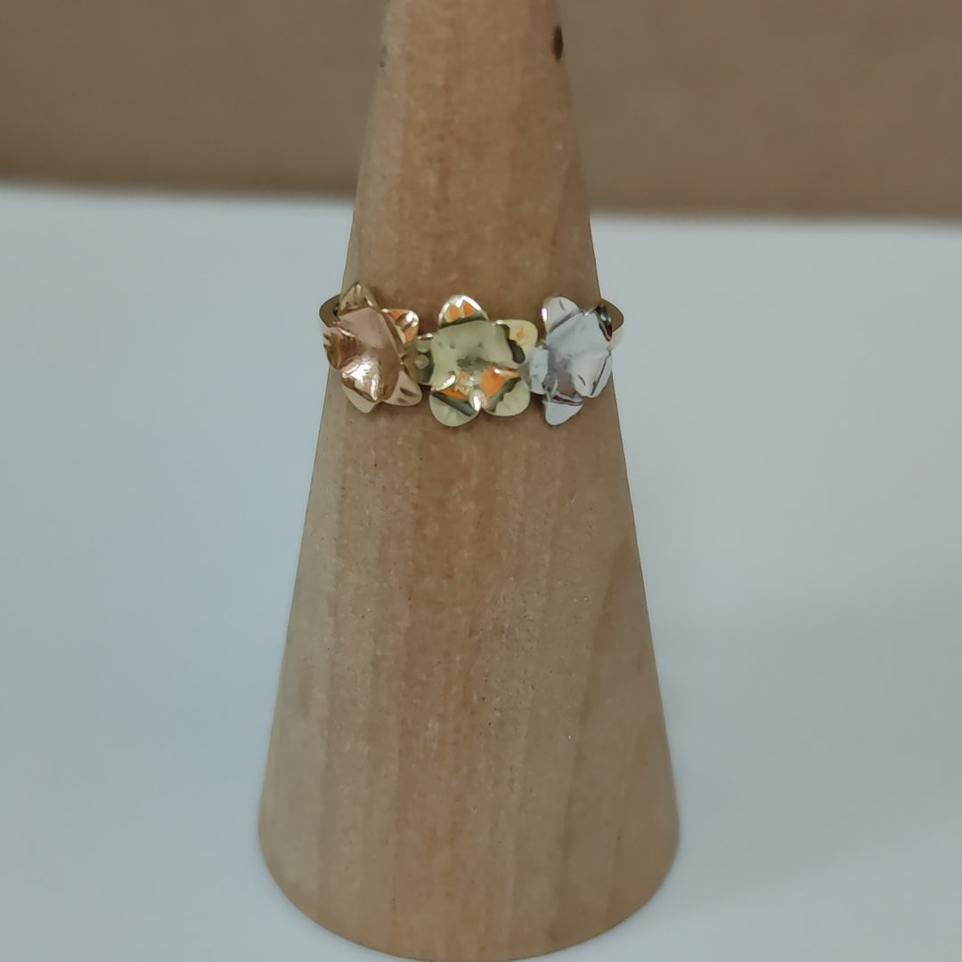 ANILLOS ANILLITO FIG FLORES 10K TALLA 7 1.3 GR (NUEVO)