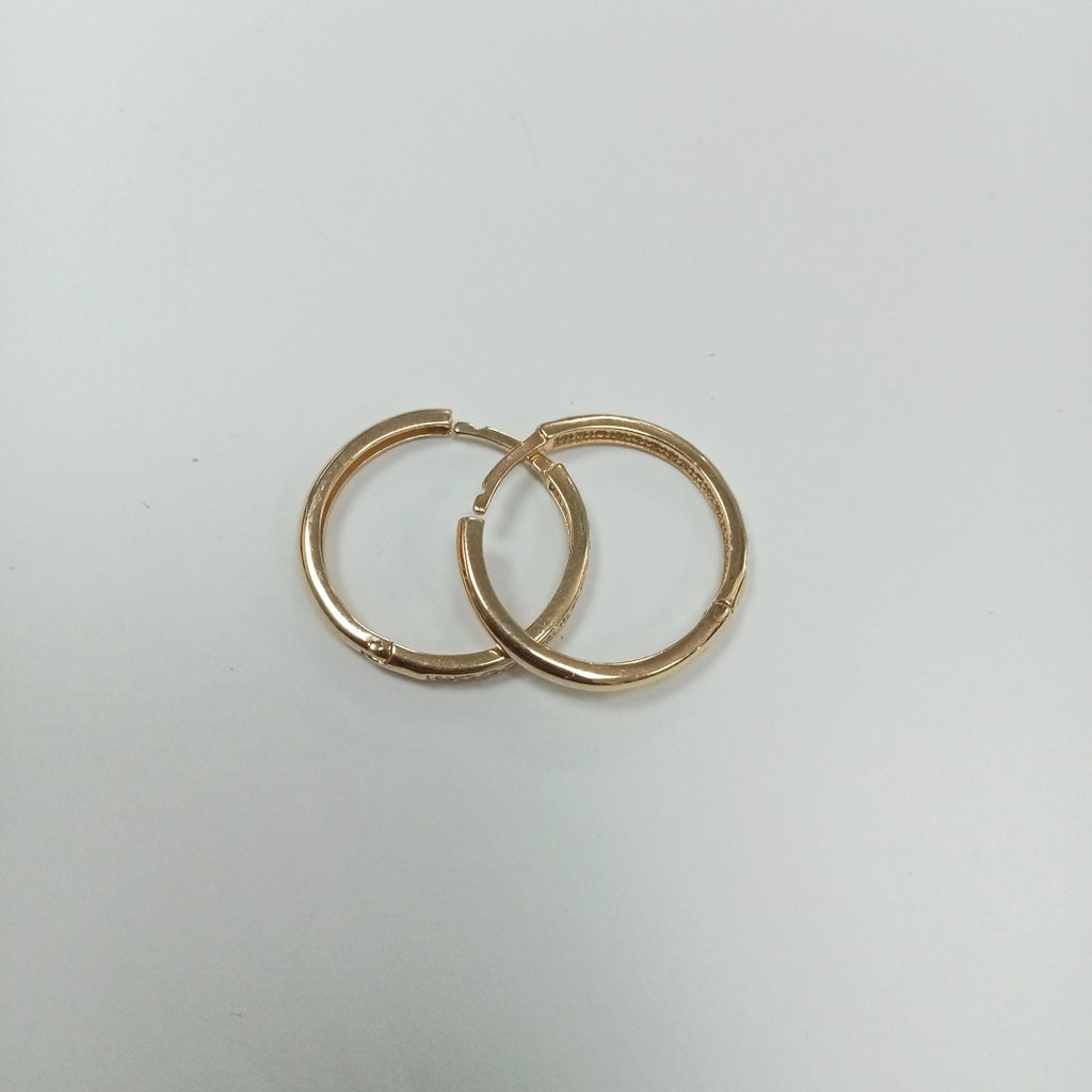 ARETES ARRACADAS C CIRCONIAS 14K 1.9 GR (NUEVO)