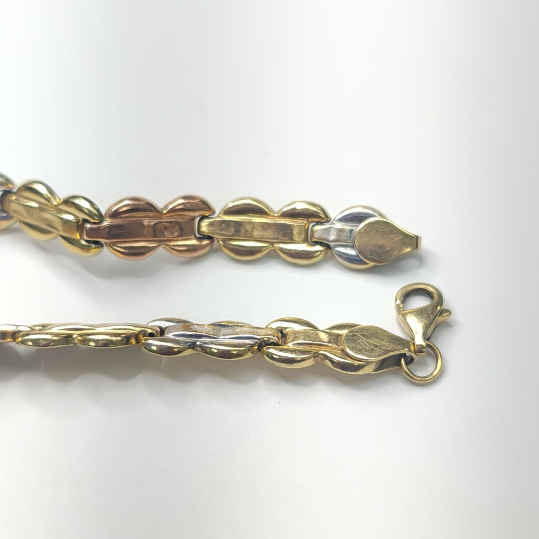 PULSERA ORO COMBINADO 14 K 5,40 GRMS (SEMINUEVO)