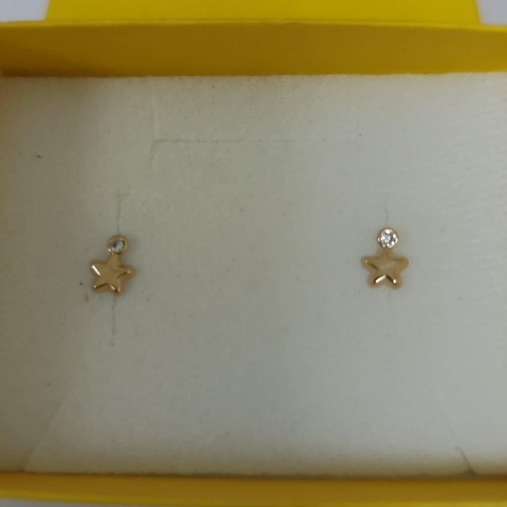 BROQUELES BROQUEL FIG ESTRELLA C CIRCONIA 14K 0.2603 GR (NUEVO)