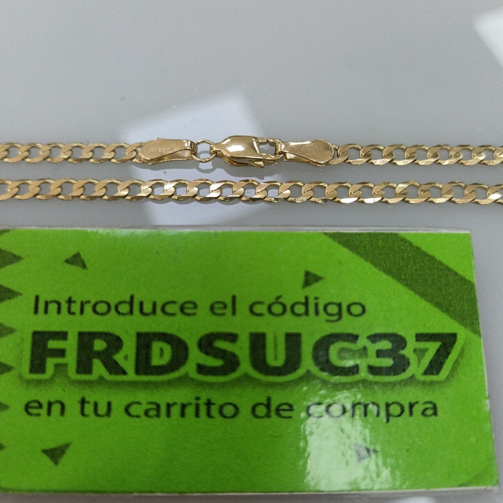 CADENA TEJIDO BARBADA 14K 55 CM 8.3 GR (NUEVO)