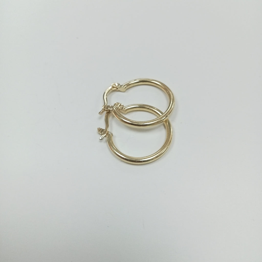 ARETES TEJIDO ARRACADAS LISAS 14K 1.2 GR (NUEVO)