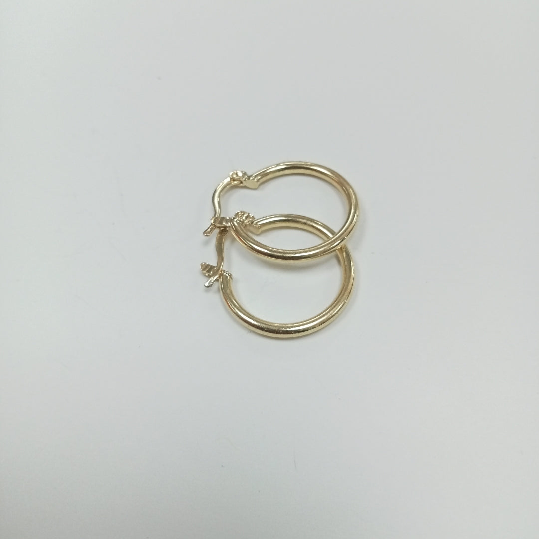 ARETES TEJIDO ARRACADAS LISAS 14K 1.2 GR (NUEVO)