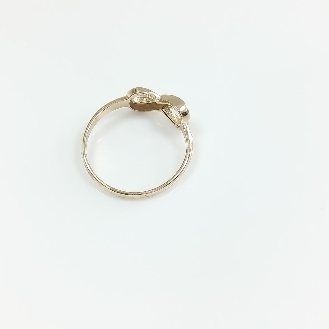 ANILLO ANILLITO FIG INFINITO C CIRCONIAS 14K 7 TALLA 1.5 GR (NUEVO)