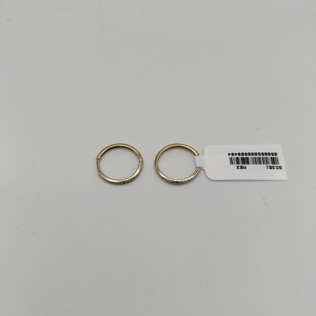 ARETES ARRACADAS C CIRCONIAS 14K 1.9 GR (NUEVO)