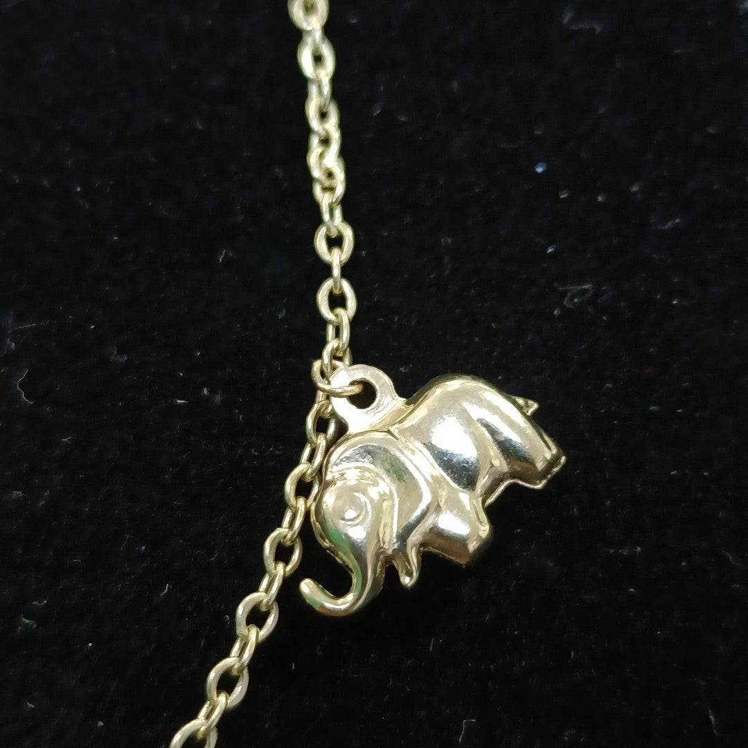 PULSERA ESPECIAL CON DIJES ELEFANTES 10K 18 CM 2.1 GR (NUEVO)