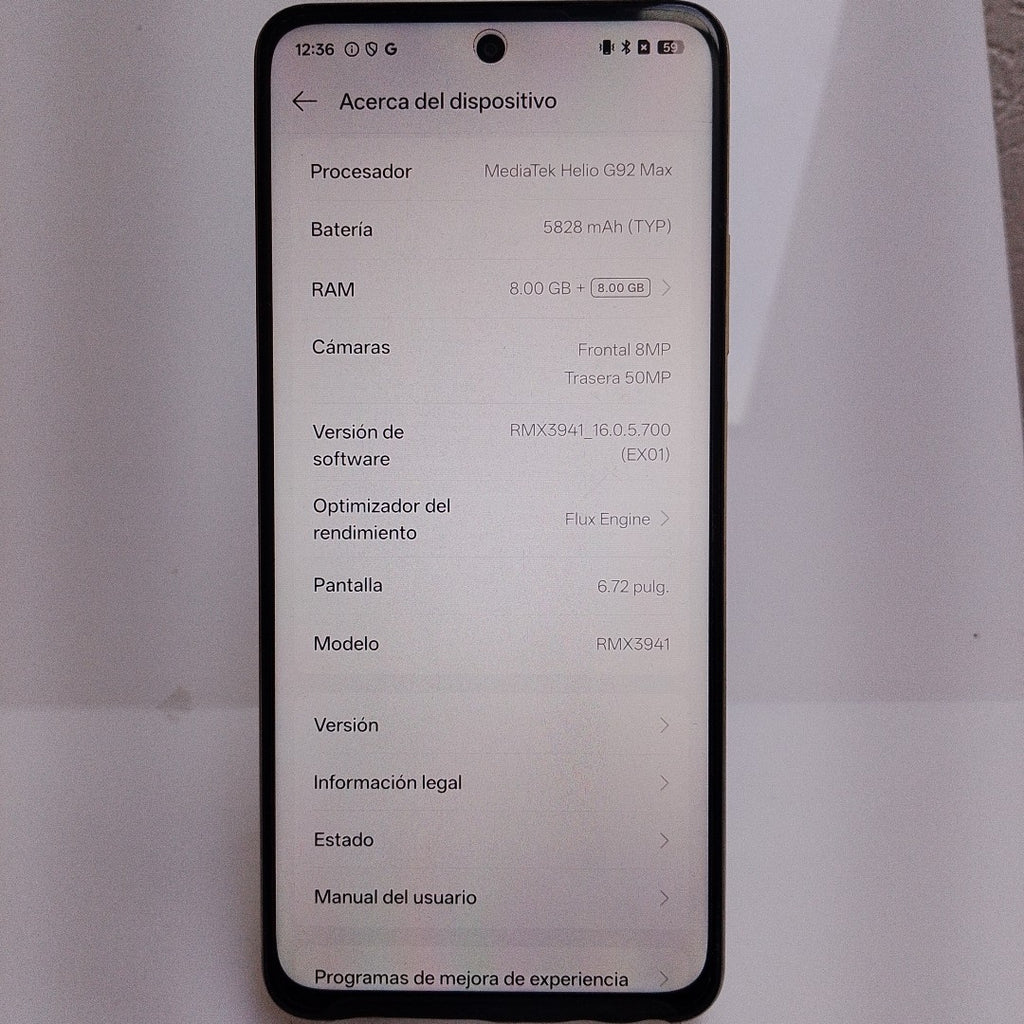 CELULAR REALME C75 RMX3941 (2025) 256 GB 8 GB RAM (SEMINUEVO)
