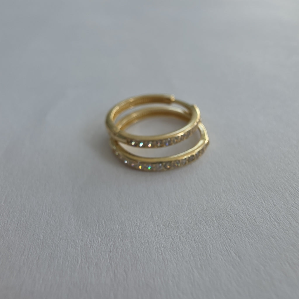 ARETES ARRACADAS C CIRCONIAS 14K 2 GR (NUEVO)