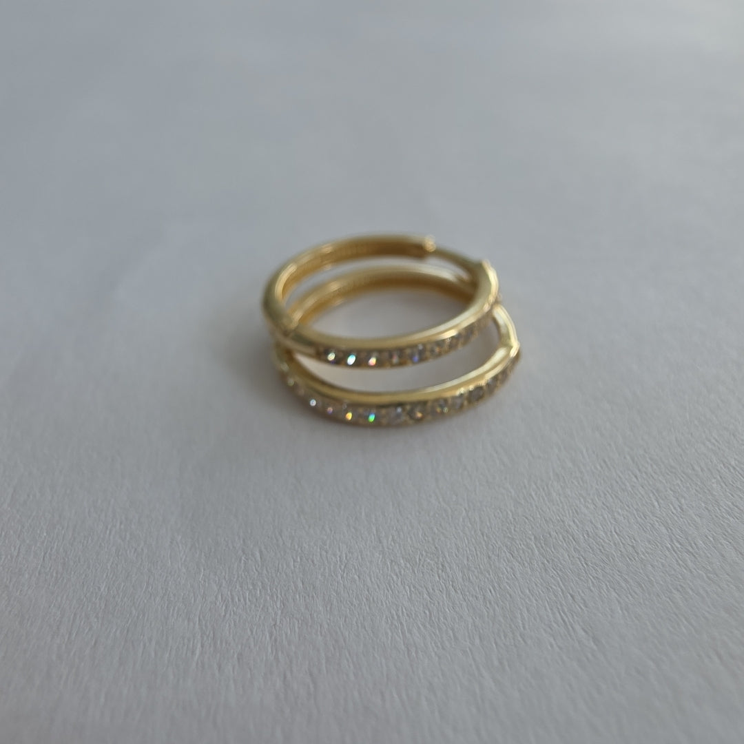 ARETES ARRACADAS C CIRCONIAS 14K 2 GR (NUEVO)