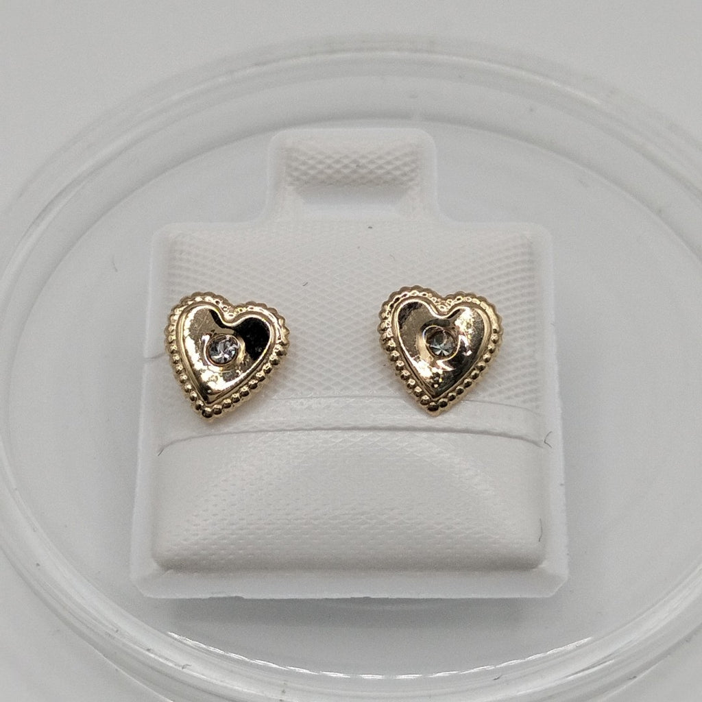 BROQUELES BROQUEL FIG CORAZON C CIRCONIA 14K 0.2614 GR (NUEVO)