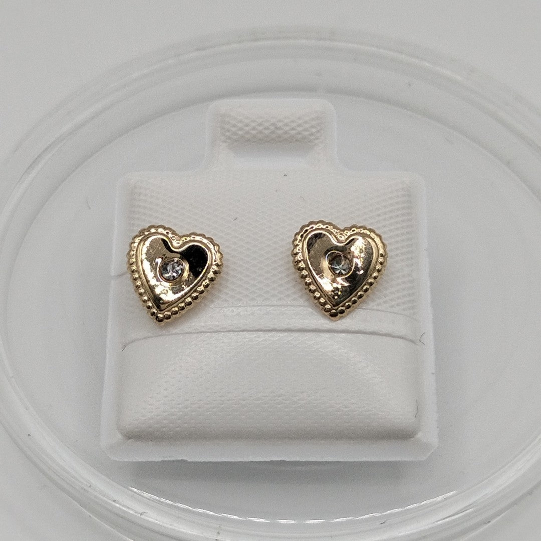 BROQUELES BROQUEL FIG CORAZON C CIRCONIA 14K 0.2614 GR (NUEVO)