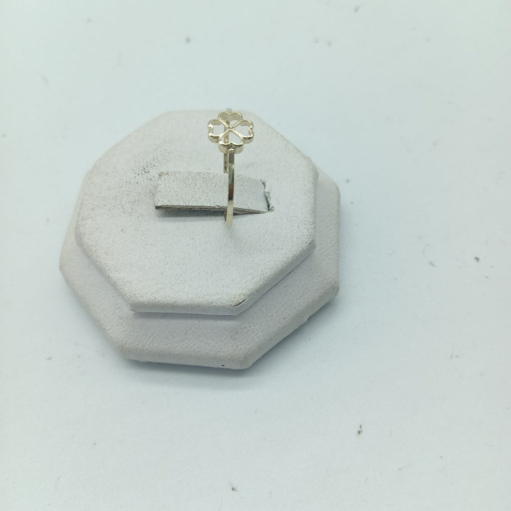 ANILLOS ANILLITO FIG TREBOL 4 HOJAS 10K TALLA 8 0.8 GR (NUEVO)