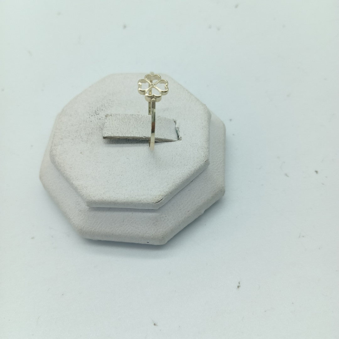 ANILLOS ANILLITO FIG TREBOL 4 HOJAS 10K TALLA 8 0.8 GR (NUEVO)