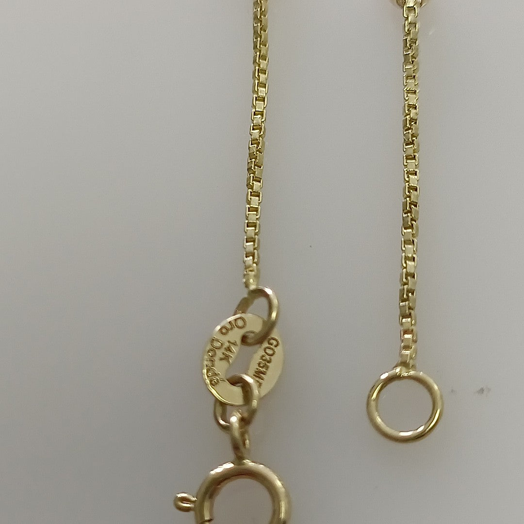 PULSERA ESPECIAL CON BOLITAS 14K 18 CM 1.4 GR (NUEVO)