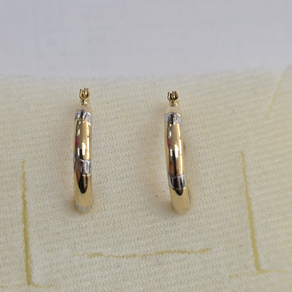 ARETES ARRACADAS COMBINADAS 14K 1.6 GR (NUEVO)