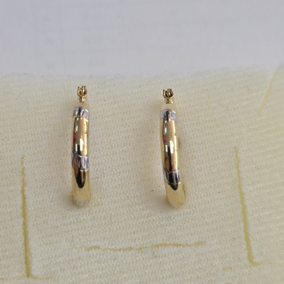 ARETES ARRACADAS COMBINADAS 14K 1.6 GR (NUEVO)