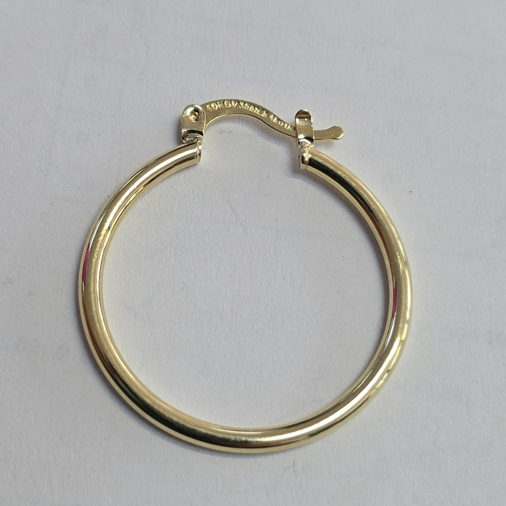 ARETES TEJIDO ARRACADAS LISAS 14K 1.5 GR (NUEVO)